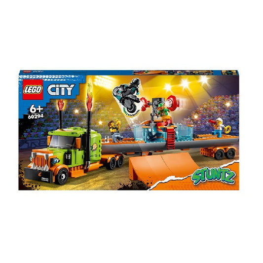 Confezione originale Lego con loghi city truck dello stunt show colori verde arancio rosso