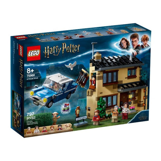 Confezione originale Lego con loghi harry potter privet drive 4 colori nero blu bianco