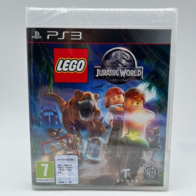 personaggi e dinosauri tratti da jurassic world e ricreati come mini figures lego su sfondo cielo notturno