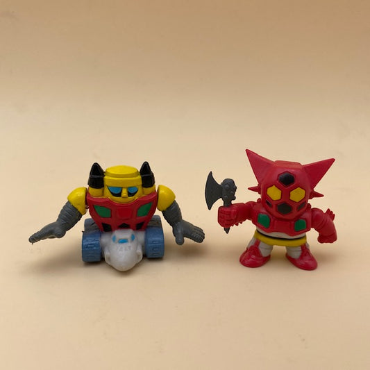Go Nagai Minifigures Getter Robot Bandai altezza 3,5 CM, 2 robot giallo,rosso,grigio,blu e verde