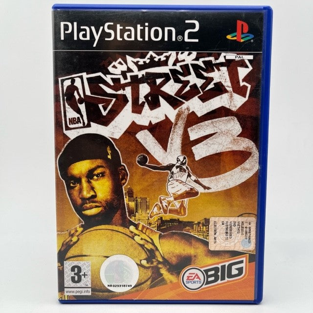 giocatore con palla da basket logo Nba Street V3 colori giallo marrone