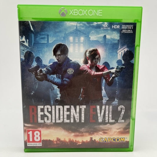 personaggio maschile e femminile con pistole puntate circondati da zombie su sfondo azzurro