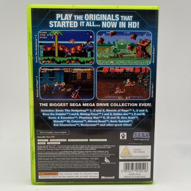 Sega Mega Drive Ultimate Collection Classics Microsoft Xbox 360 Pal Uk (USATO)