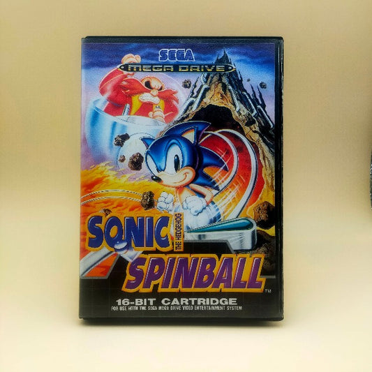 Sonic The Hedgehog Spinball Sega Mega Drive Megadrive PAL, sonic e dr. robotnik in copertina