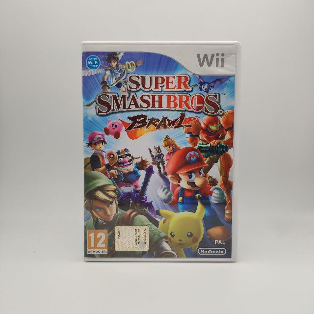 sfondo azzurro con linee cinetiche, personaggi famosi nintendo in copertina