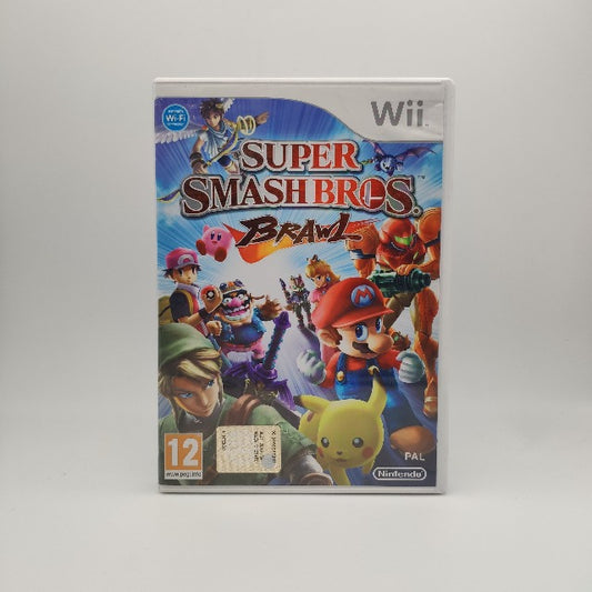 sfondo azzurro con linee cinetiche, personaggi famosi nintendo in copertina