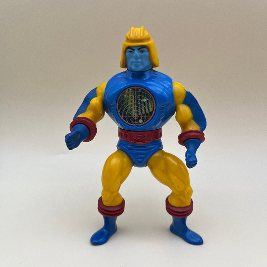 Syclone Sy-Klone Masters of the Universe MOTU Mattel 1984 , persoanggio blu e giallo con accessori rossi