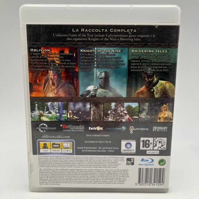 The Elder Scrolls IV Oblivion Game Of The Year Edition Sony Playstation 3 Pal Ita (USATO)