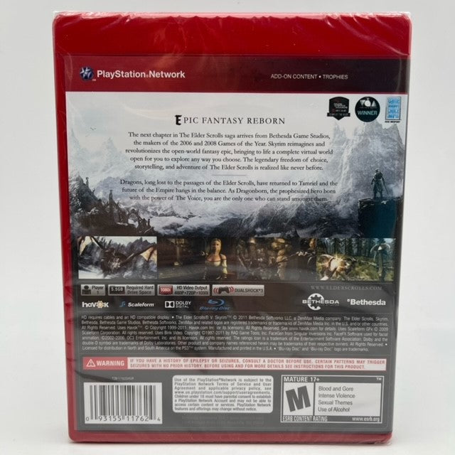 The Elder Scrolls V Skyrim Greatest Hits Sony Playstation 3 Ntsc Usa (NUOVO)