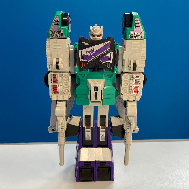 robot, verde, viola e bianco