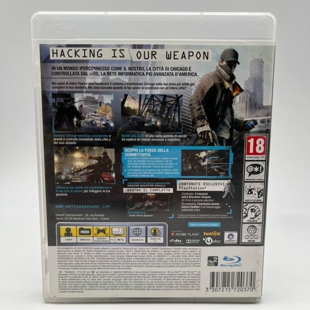Watch Dogs Sony Playstation 3 Pal Ita (USATO)