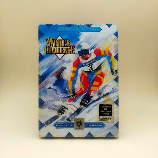 Winter Challenge Sega Genesis-Mega Drive NTSC USA, sciatore in copertina