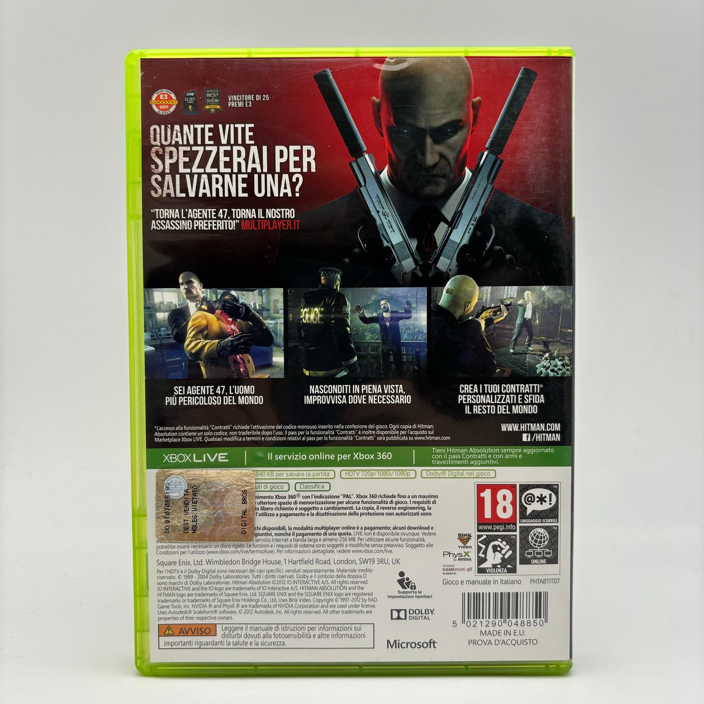 Hitman Absolution Xbox 360 Pal ITA (USATO)