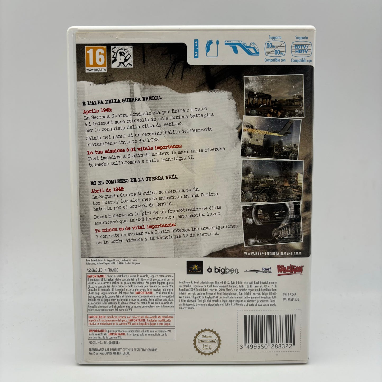 Sniper Elite Nintendo Wii PAL ITA (USATO)