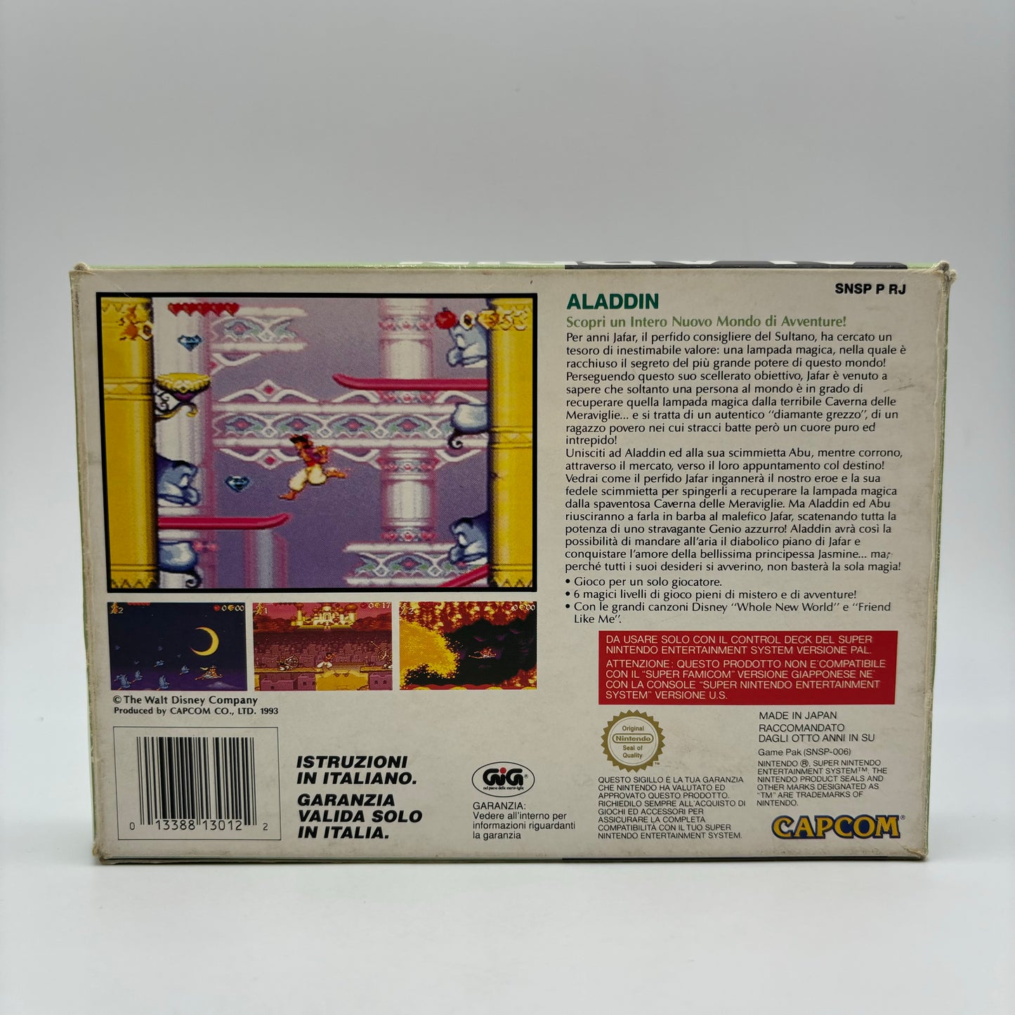 Disney’s Aladdin SNES Super Nintendo PAL ITA (Usato)