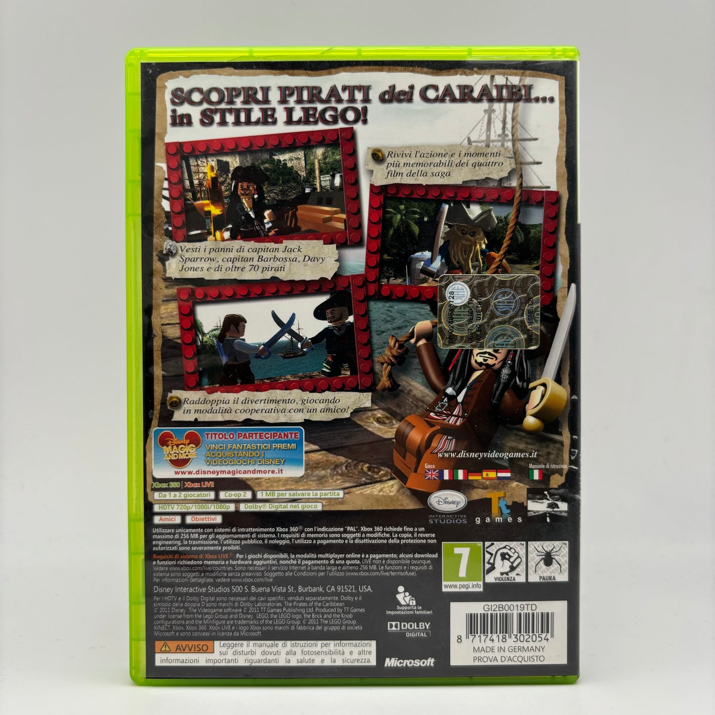 Lego Pirati dei Caraibi il Videogioco Xbox 360 Pal Ita (USATO)