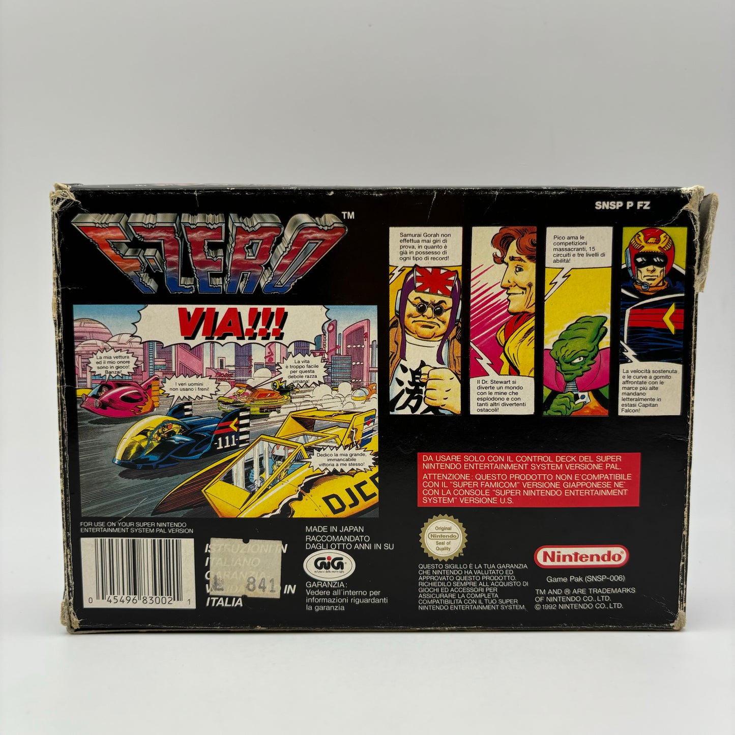 F-Zero SNES Super Nintendo PAL ITA (Usato)