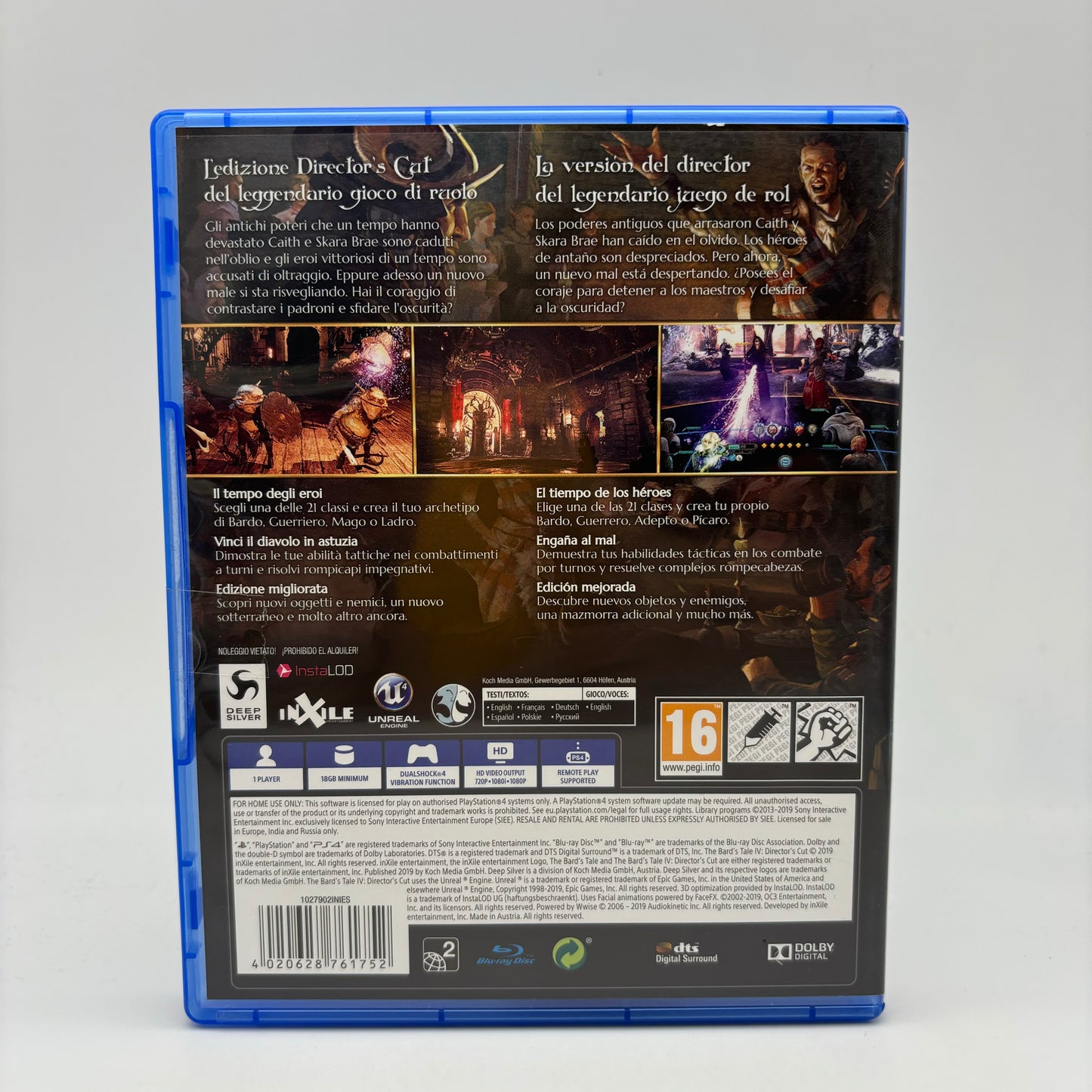 The Bard’s Te IV 4 Director’s Cut Day One Edition PS4 Playstation 4 PAL ITA (USATO)