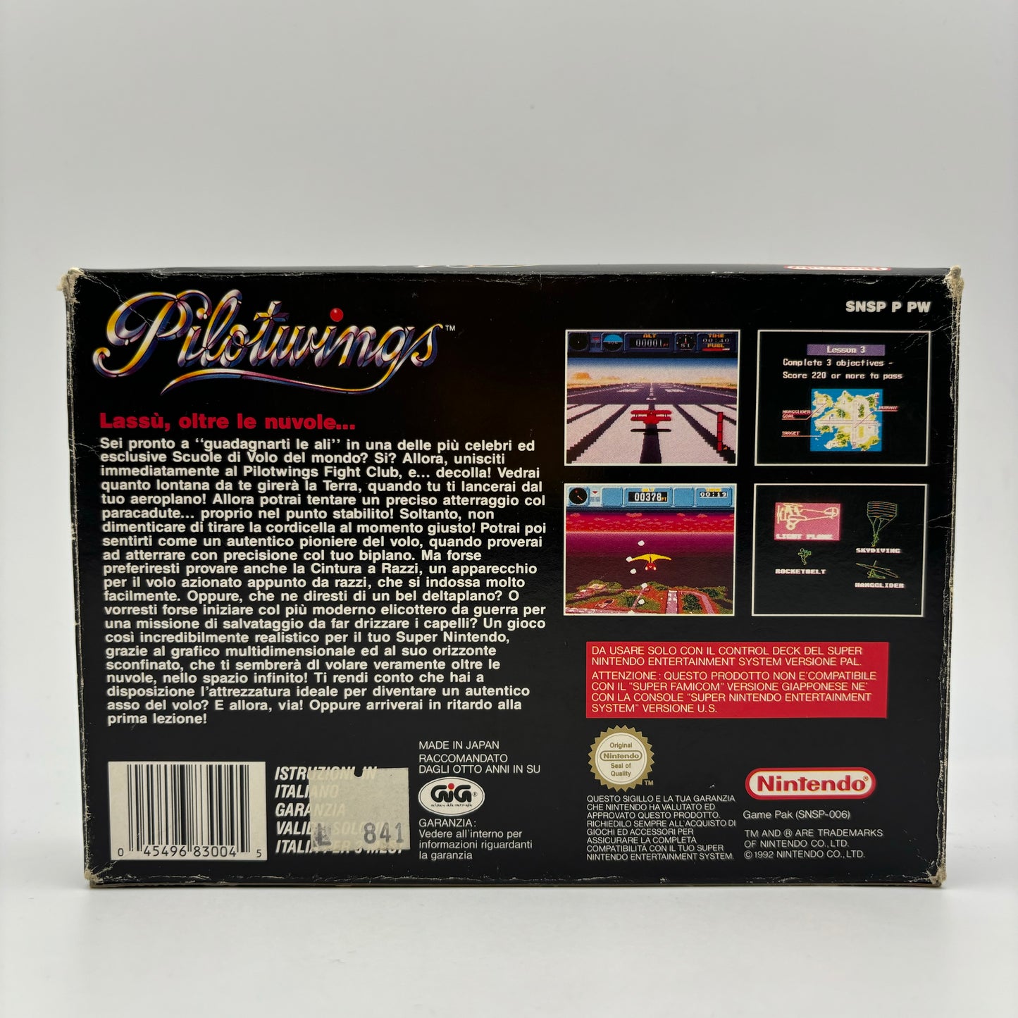 Pilotwings SNES Super Nintendo PAL ITA (Usato)