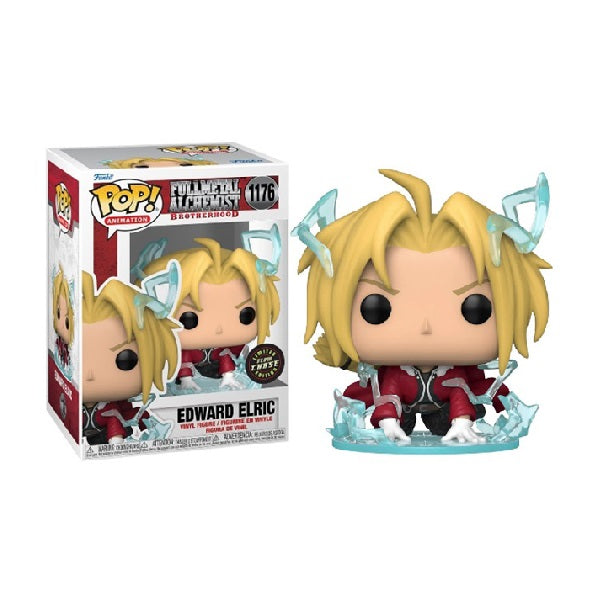 Confezione originale Funko con loghi Fullmetal Alchemist Brotherhood Edward Elric Chase colori giallo rosso nero