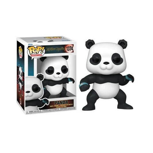 Confezione originale Funko con loghi Jujutsu Kaisen Panda colori bianco nero azzurro