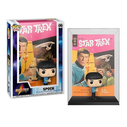 Confezione originale Funko con loghi Comic Covers Star Trek Spock colori azzurro nero giallo rosa arancione