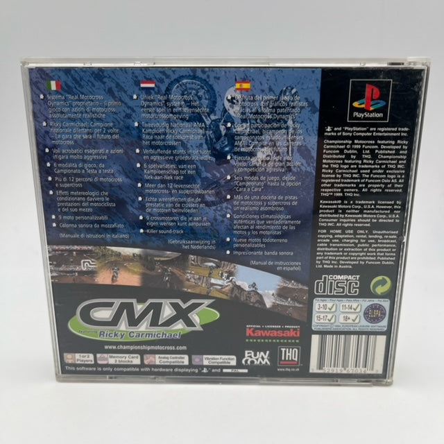 Championship Motocross Featuring Ricky Carmichael PS1 Playstation 1 PAL MULTI (USATO)