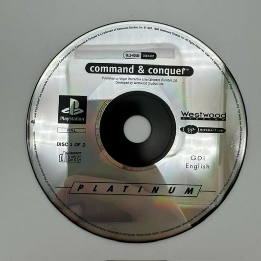 Command & Conquer Platinum PS1 Playstation 1 PAL LOOSE (USATO)