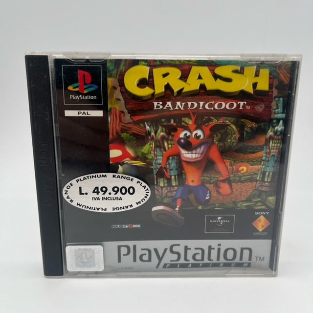 crash bandicoot paltinum ps1 , peramele crash in copertina con percorso con idoli stile precolombiano dietro