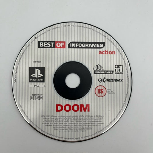 Doom Best Of Infogrames PS1 Playstation 1 PAL LOOSE (USATO)
