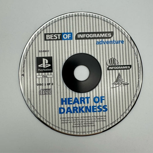 Heart Of Darkness Best Of Infogrames PS1 Playstation 1 PAL ITA LOOSE SOLO DISCO 1(USATO)