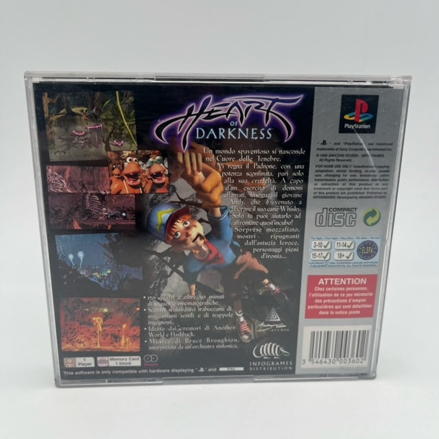 Heart Of Darkness Platinum PS1 Playstation 1 PAL ITA (USATO)