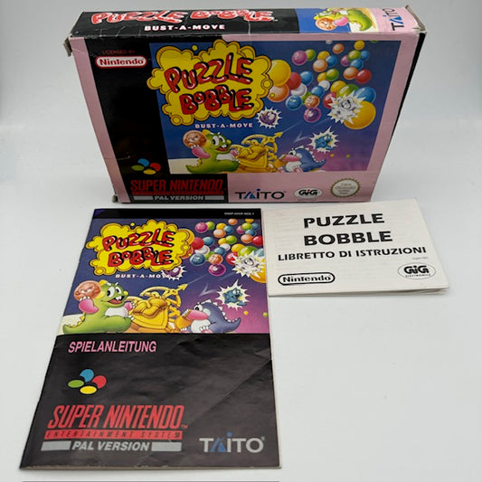 Puzzle Bobble Bust-A-Move SNES Super Nintendo PAL GIG GIOCO NON INCLUSO (Usato)