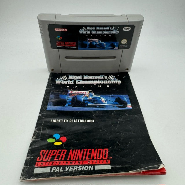 Nigel Mansell World Championship Racing SNES Super Nintendo PAL ITA CARTUCCIA + LIBRETTO (Usato)