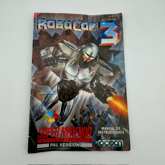 Robocop 3 SNES Super Nintendo PAL ESP SOLO LIBRETTO (Usato)