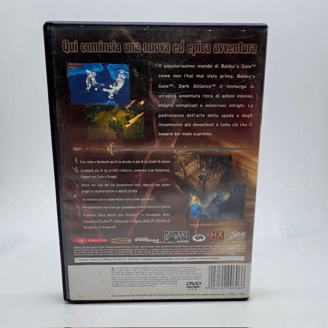 Baldur's Gate Dark Alliance PS2 Playstation 2 PAL ITA (USATO)