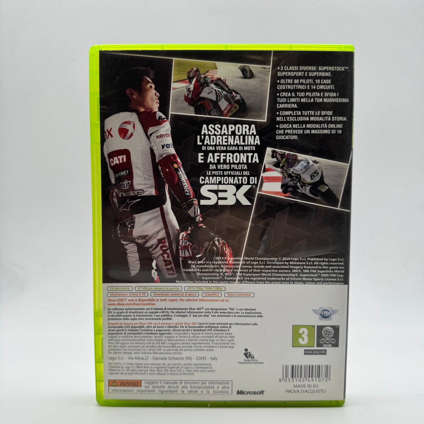 SBK X Superbike World Championship Xbox 360 PAL ITA (USATO)
