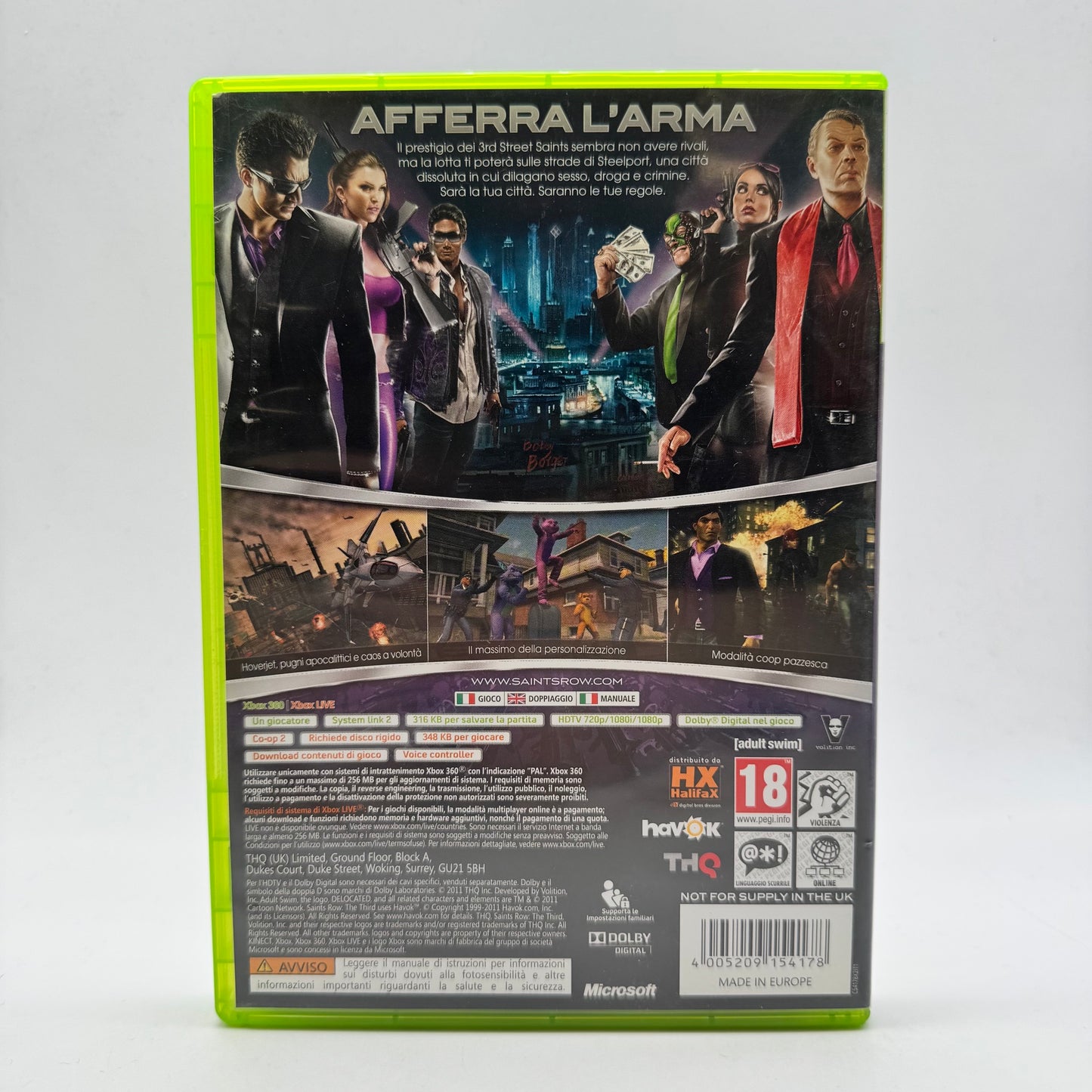 Saints Row the Third Xbox 360 PAL ITA (USATO)