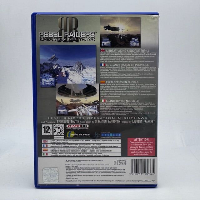 Rebel Raiders Operation Nighthawk PS2 Playstation 2 PAL ITA (USATO)
