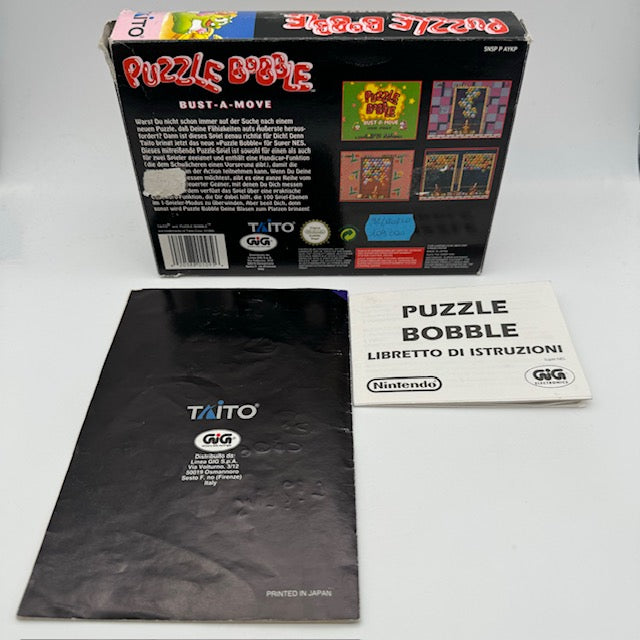 Puzzle Bobble Bust-A-Move SNES Super Nintendo PAL GIG GIOCO NON INCLUSO (Usato)