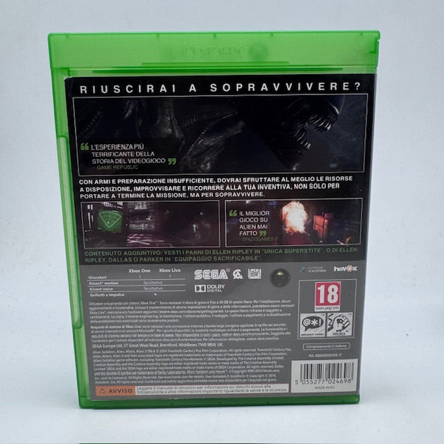 Alien Isolation Edizione Ripley Xbox One/Series X PAL ITA (USATO)