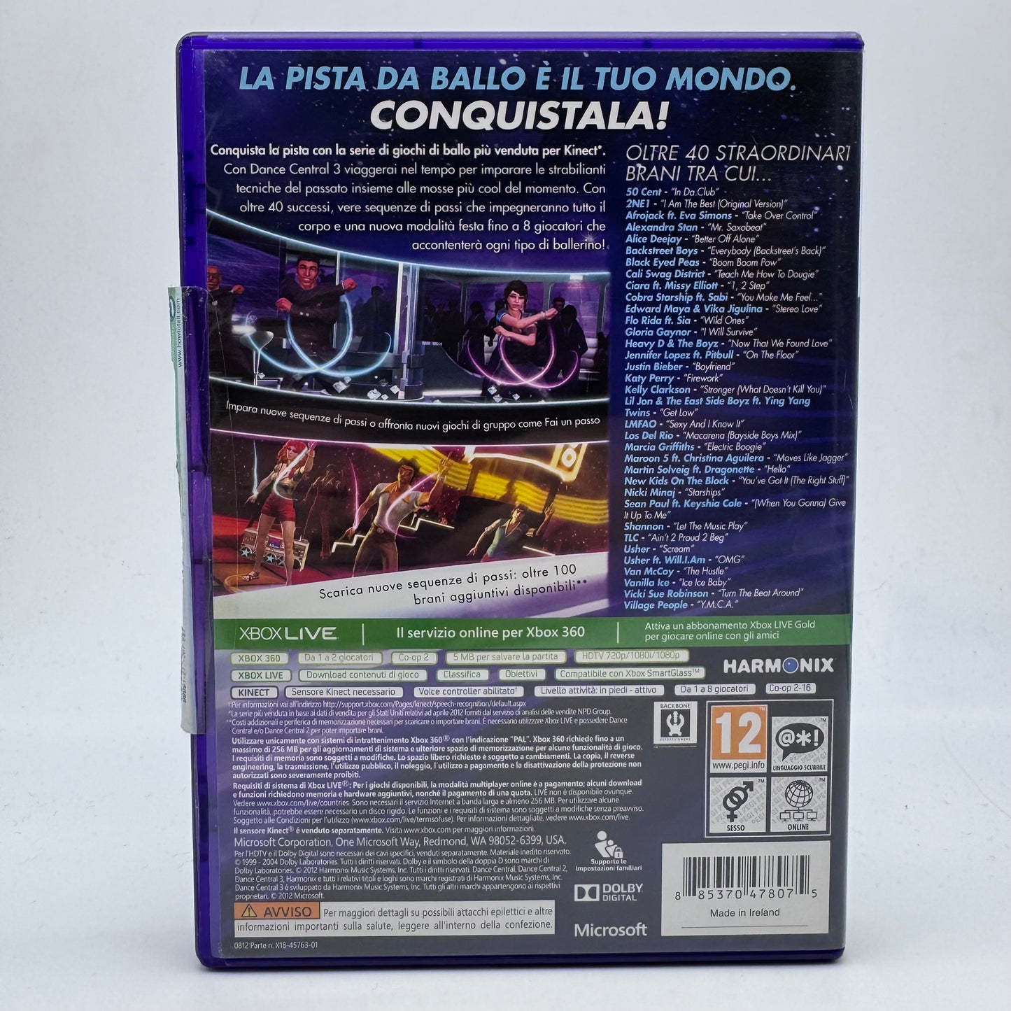 Dance central 3 (Richiede KINECT) Xbox 360 PAL ITA (USATO)