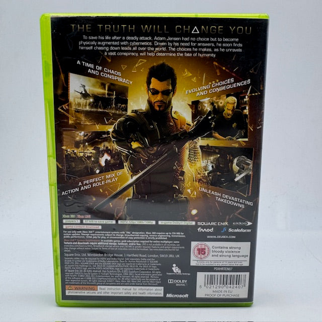DEUS EX HUMAN REVOLUTION Xbox 360 PAL UK (USATO)
