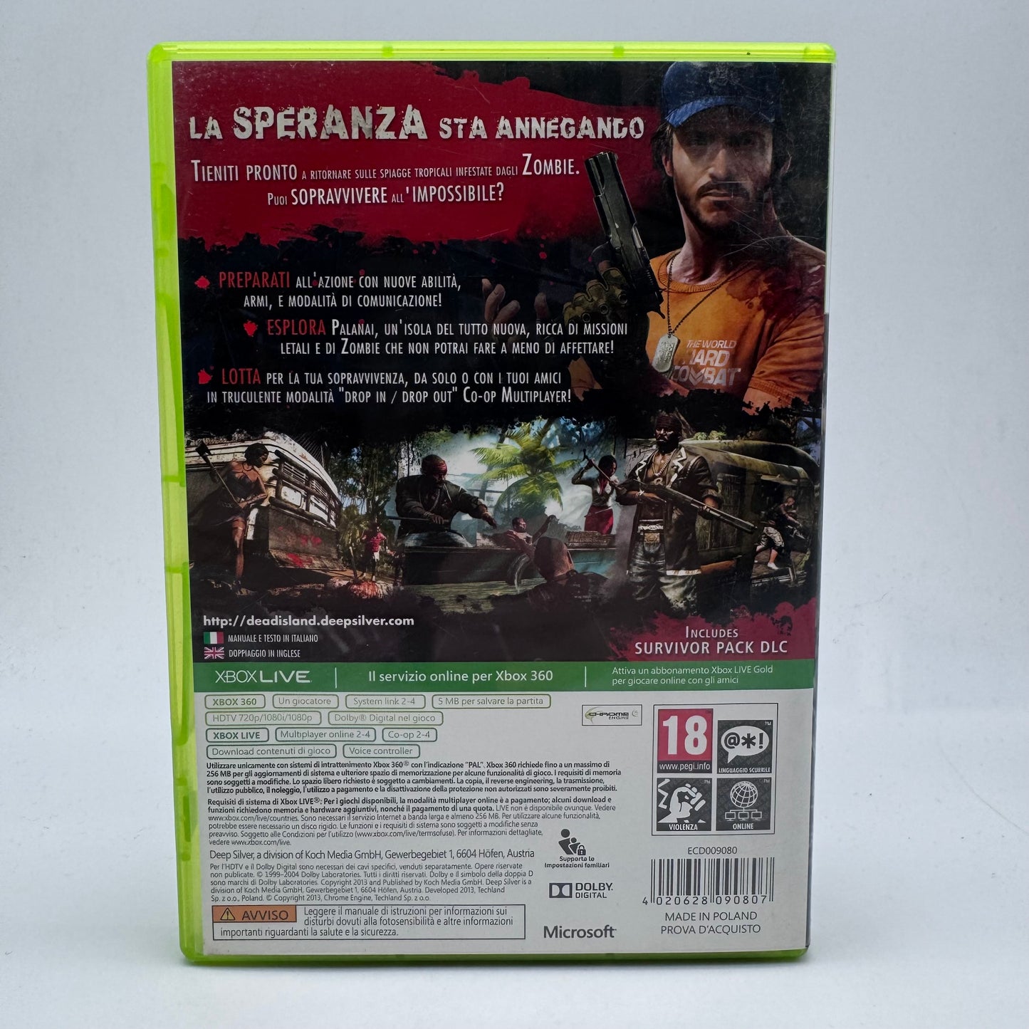 DEAD ISLAND RIPTIDE Xbox 360 PAL ITA (USATO)