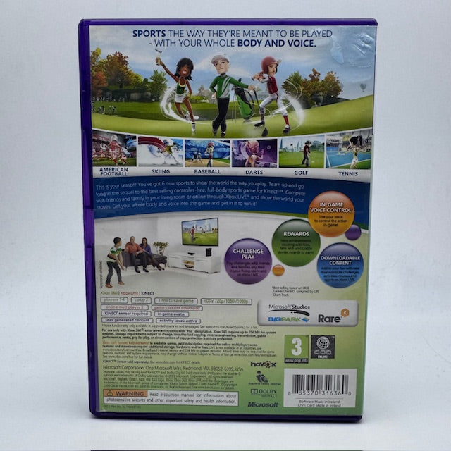 Kinect Sports Season 2 (Richiede KINECT) Xbox 360 PAL UK (USATO)