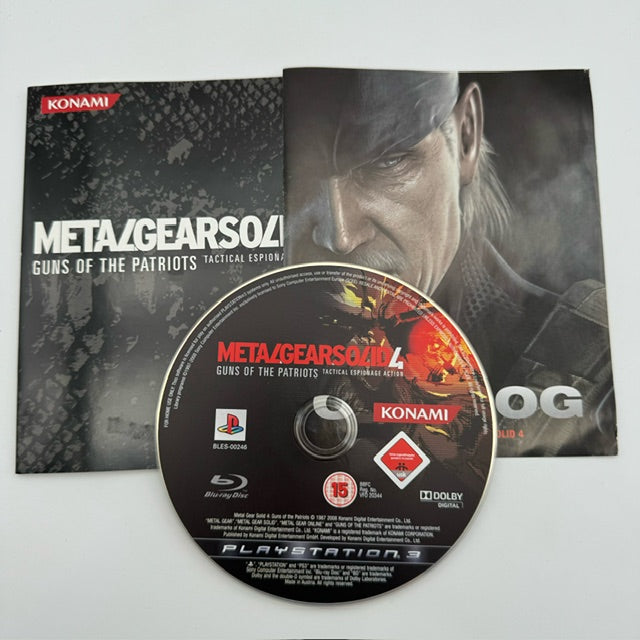 Metal Gear Solid 4: Guns of the Patriots PS3 Playstation 3 Konami Pal  (USATO)