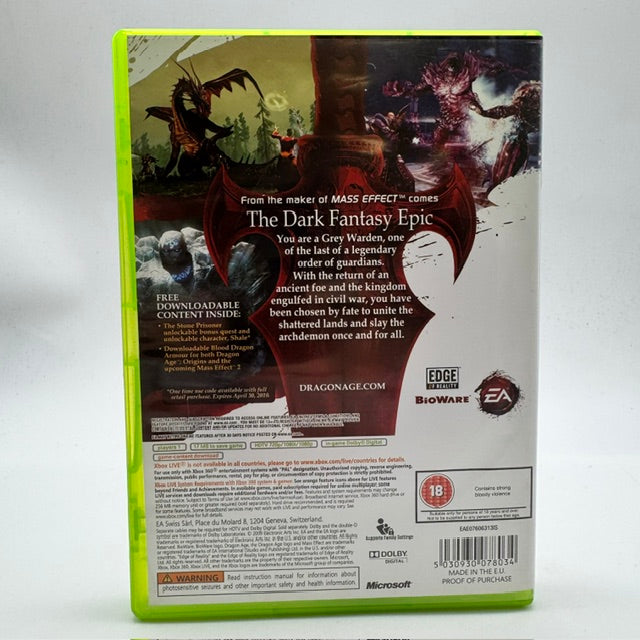 Dragon Age Origins Xbox 360 PAL UK (USATO)