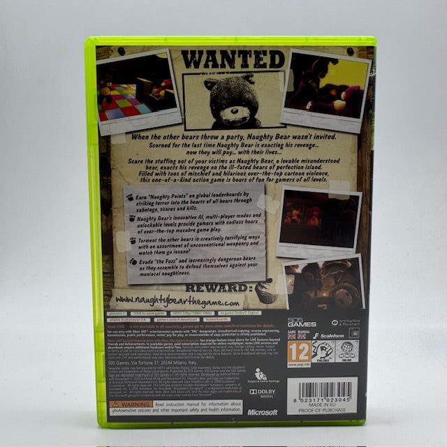 Naughty Bear Xbox 360 PAL ITA (Usato)