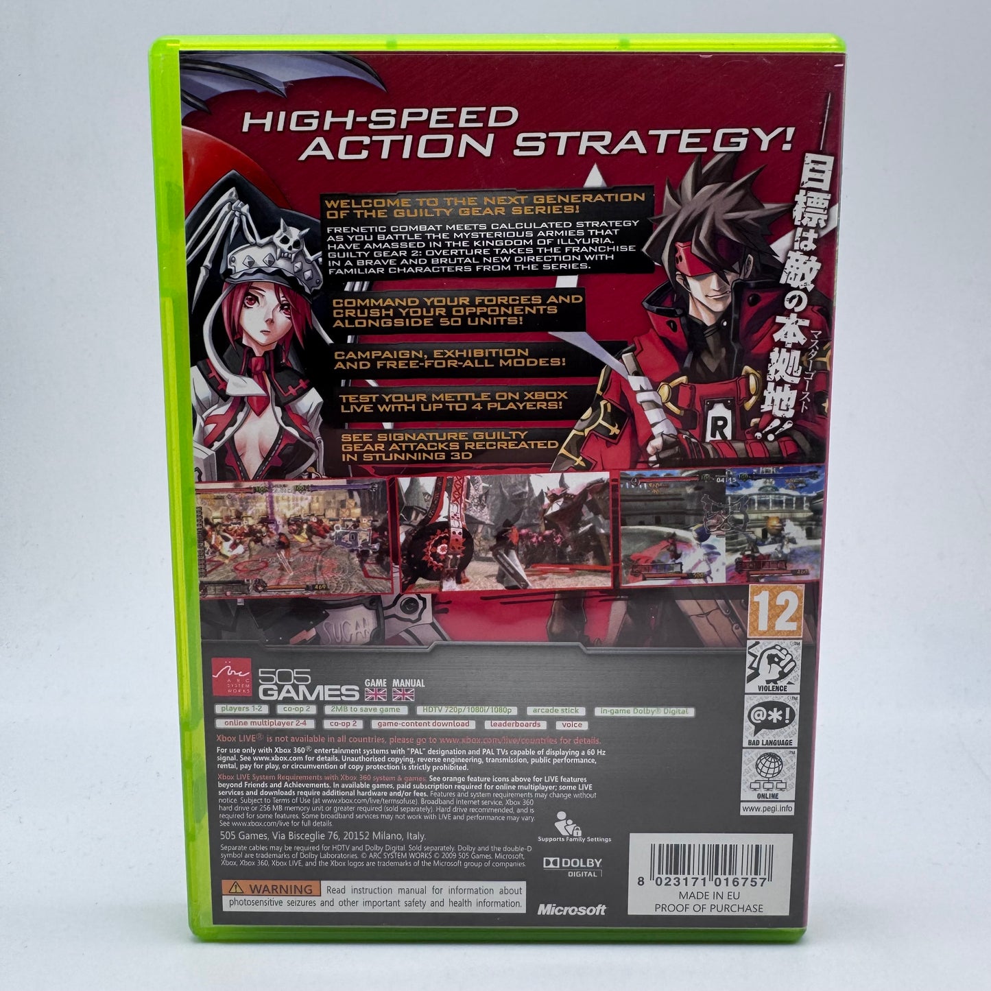 Overture Guilty Gear 2 Xbox 360 PAL UK (USATO)