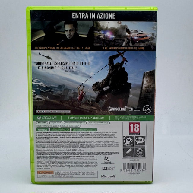 BATTLEFIELD HARDLINE Xbox 360 PAL ITA (USATO)